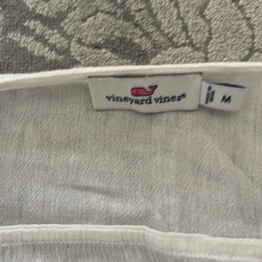 Vineyard vines Solid Embroidered Tassel Cover-Up - Picture 7 of 9